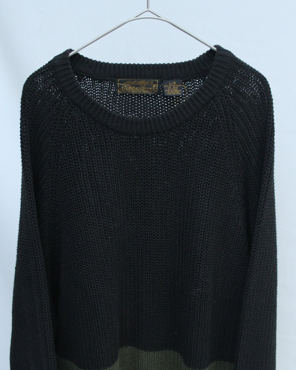 80s Eddie bauer line design cotton knit sweater