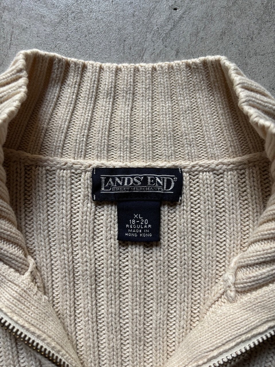 90s LAND'S END half zip knit sweater | sui & shara