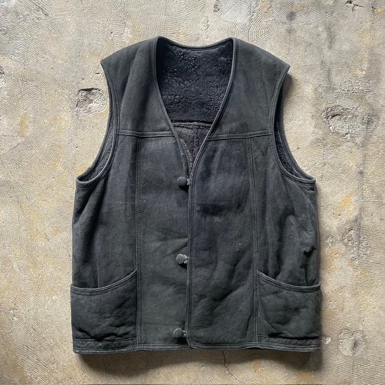 suede leather boa vest