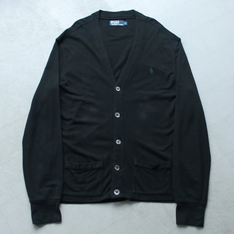 90s Ralph lauren pique knit cardigan｜ラルフローレン
