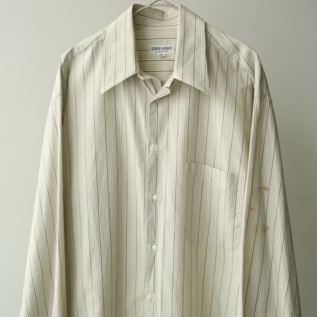 90s GIORGIO ARMANI stripe pattern shirt
