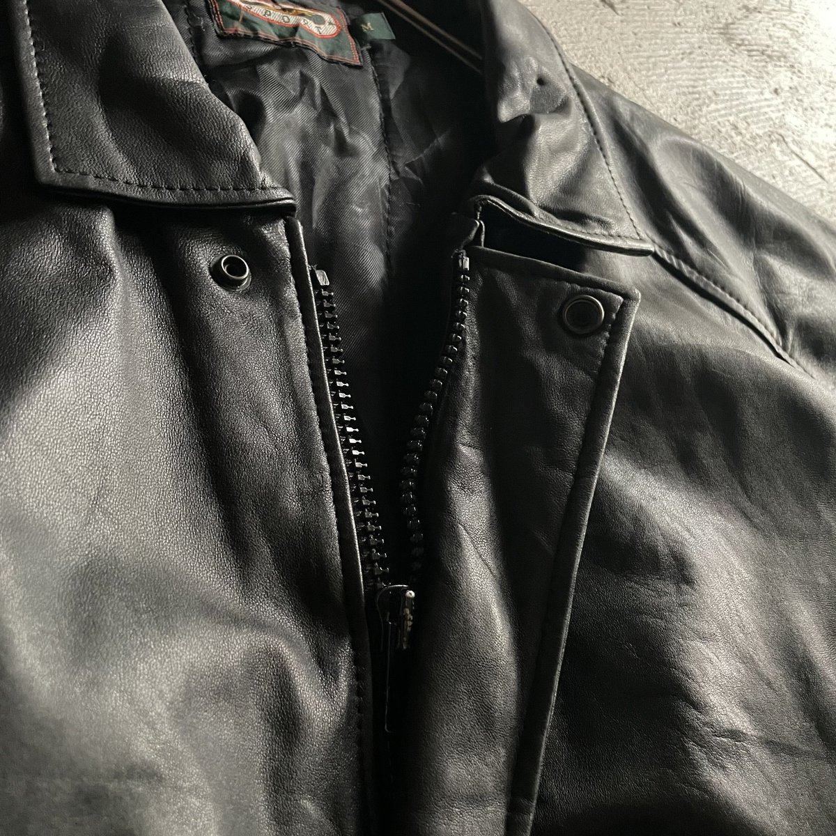 90s レザージャケット　ジップアップ 90s leather zip up blouson | sui & shara