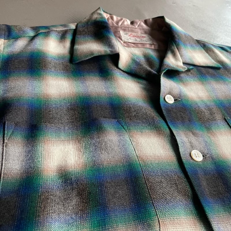 60s Ombre check wool shirt made in Italy | sui 