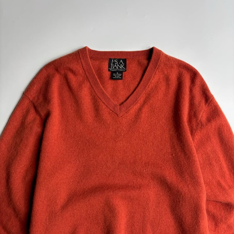 90's Jos.A.bank cashmere V-neck knit sweater |