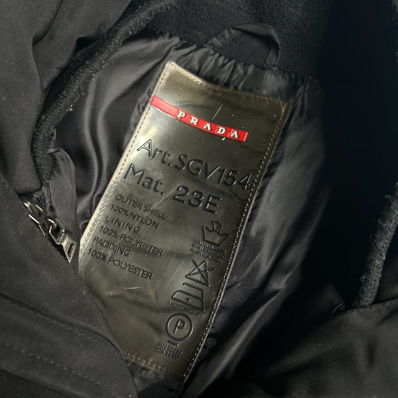 PRADA double zip padding jacket with liner jac