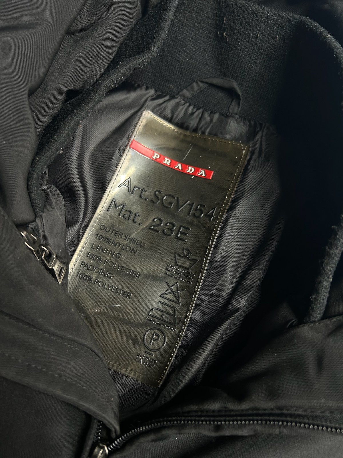 PRADA double zip padding jacket with liner jac