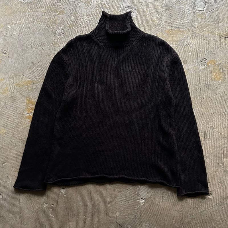 希少 立体ロゴ vintage 90s DKNY ハイネック ニット セーター