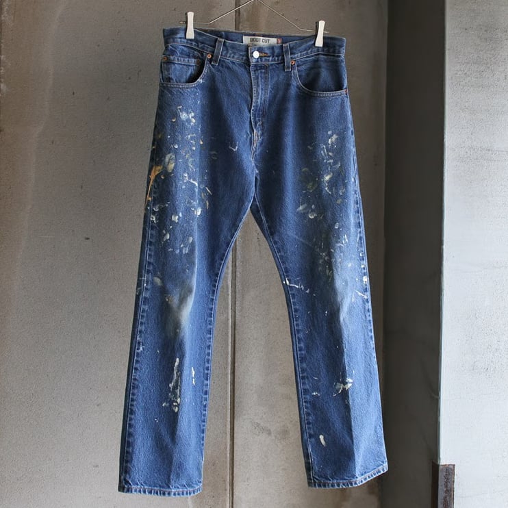 00s Levis 517 ''boots cut'' painted denim pants