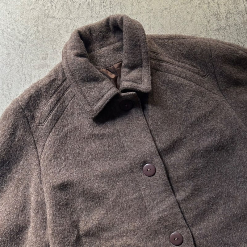 Alpaca×wool long coat 