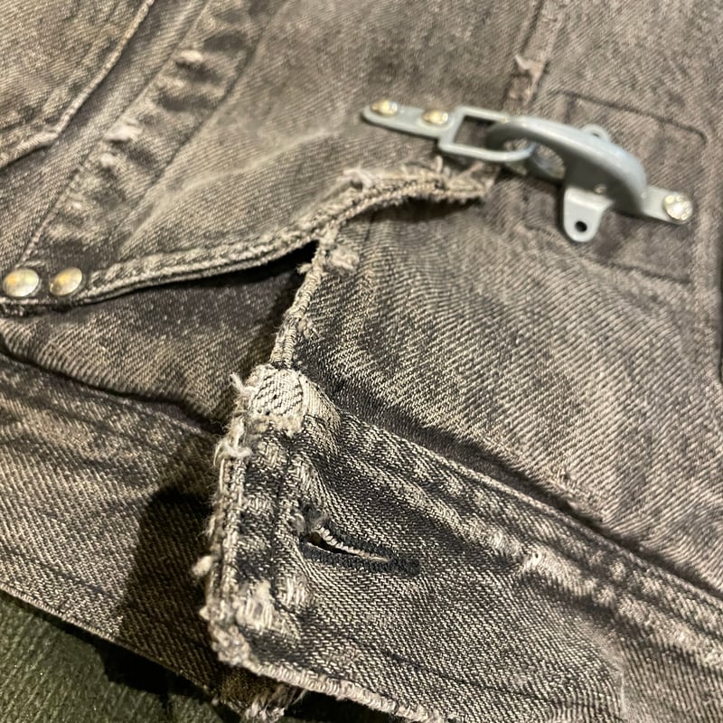 90s Ralph Lauren black denim fireman jacket 90s Ralph Lauren black denim fireman jacket