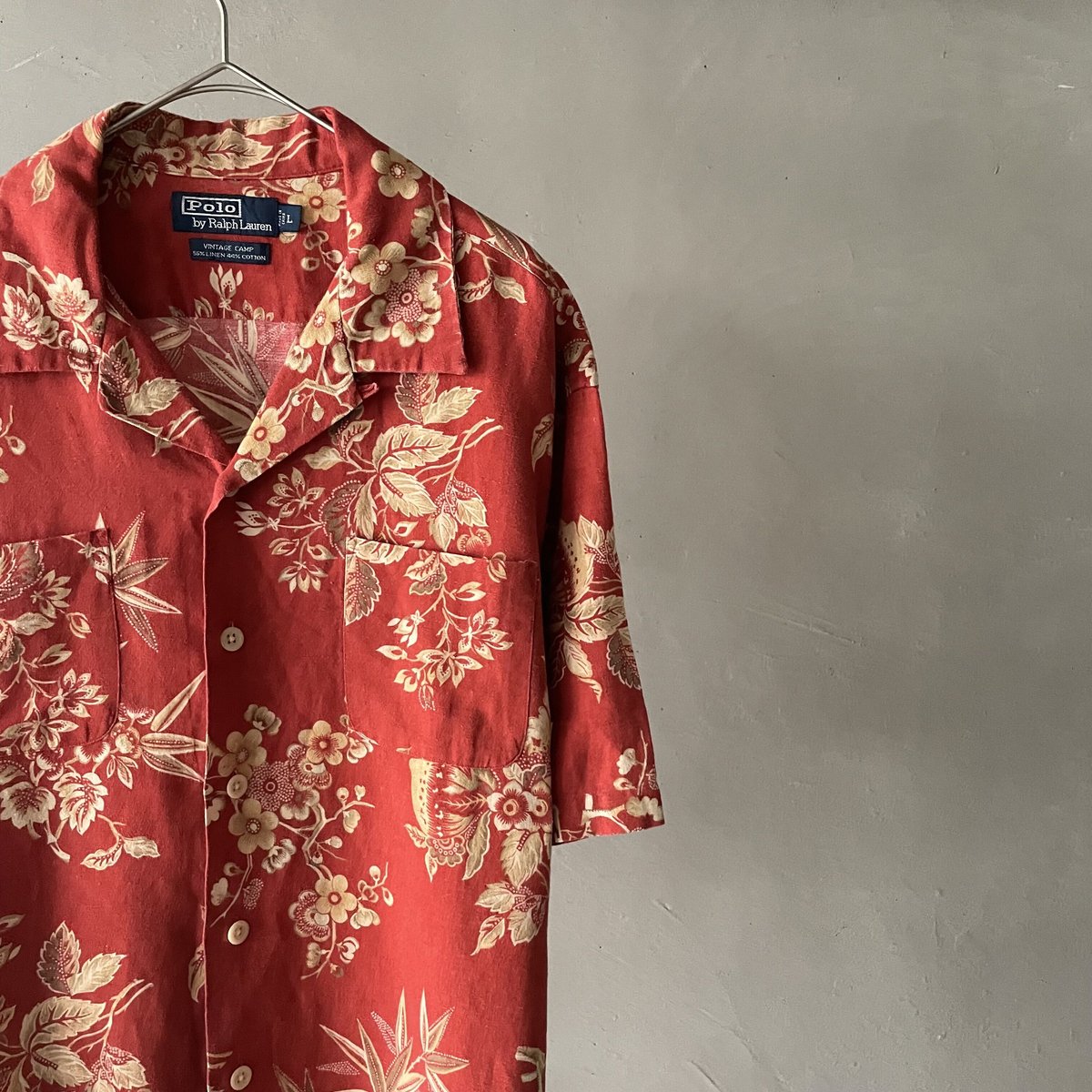 90s Ralph lauren ″Vintage camp″ linen×cotton ha