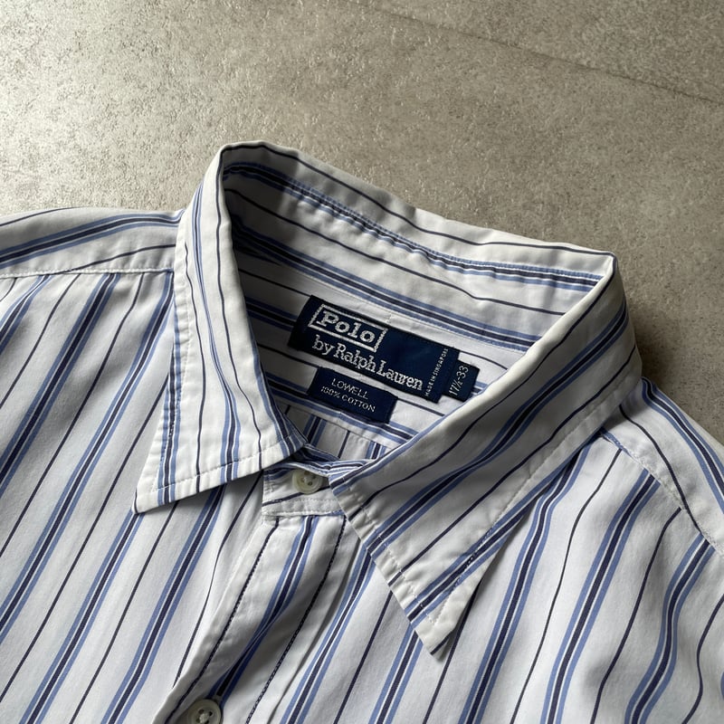 ラルフローレン 極美品 現行 L/S shirt 0 stripe 黒白 極美品 現行 ラルフローレン L/S shirt 0 stripe 黒白