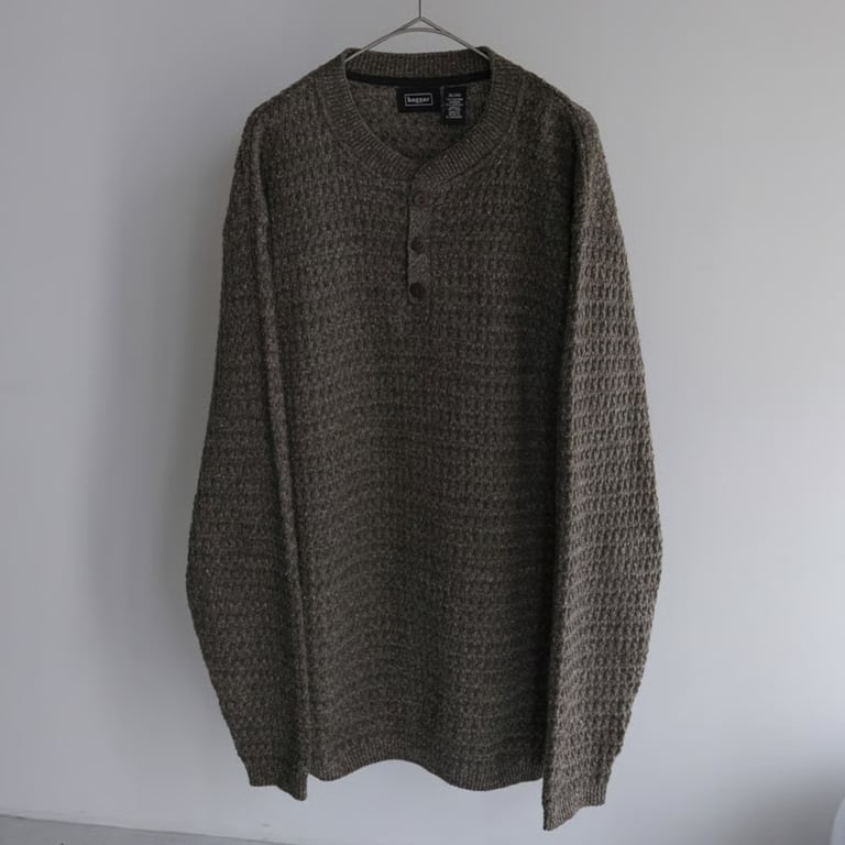00s haggar henry neck knit sweater