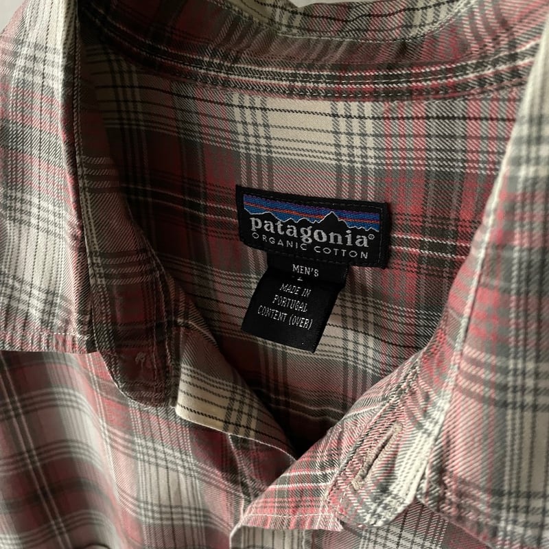 00s Patagonia plaid cotton shirt ″Made in PORTU