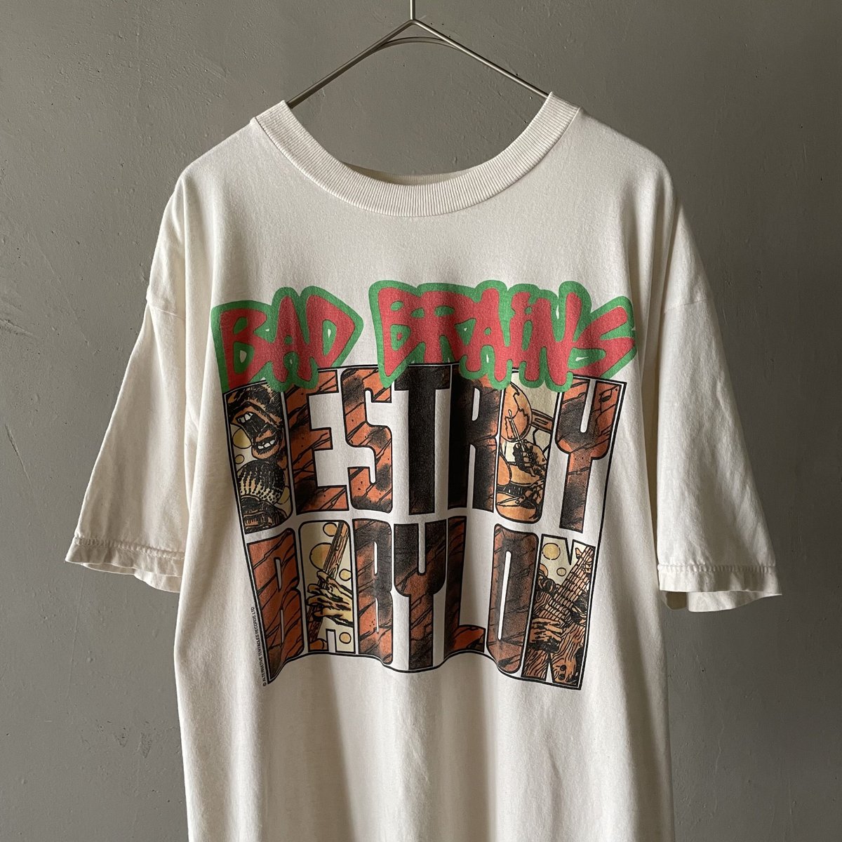 90s Bad brains“Destroy Babylon”music tee | sui 90s Bad brains“Destroy Babylon”music tee | sui