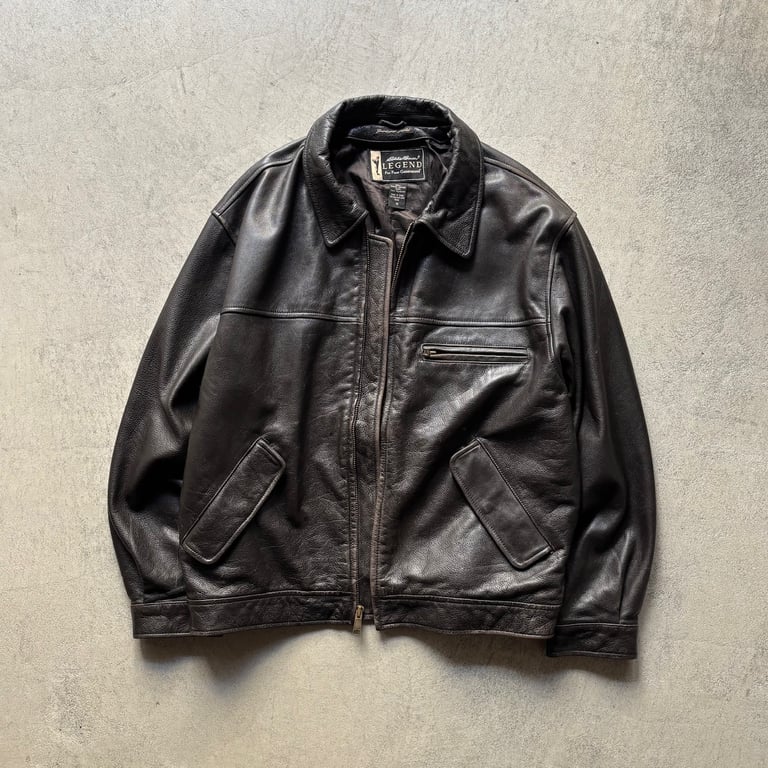 90s Eddie bauer leather sports jacket｜エディーバウアー