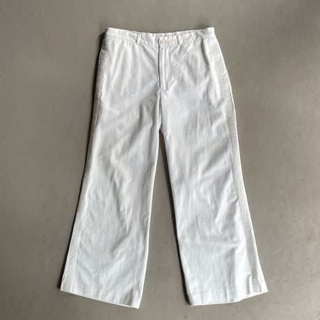 90s Ralph Lauren embroidery design wide pants