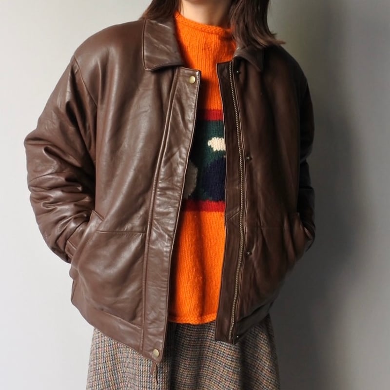 80s〜Eddie Bauer leather down jacket | sui & shara