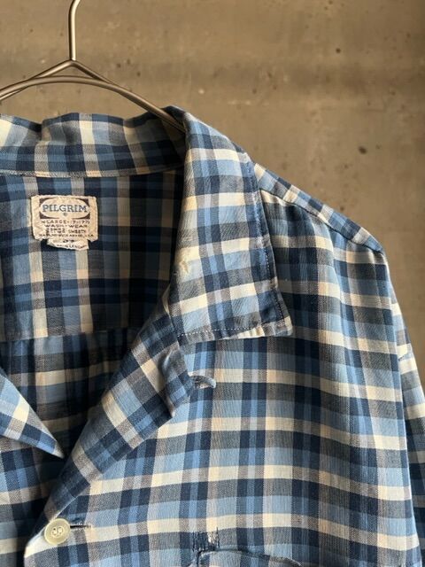 60s PILGRIM open collar check shirt | sui & shara