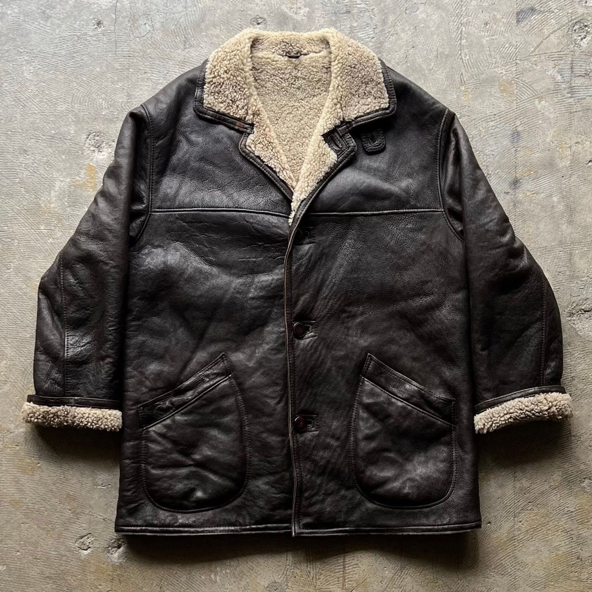 90s leather boa car coat | sui & shara