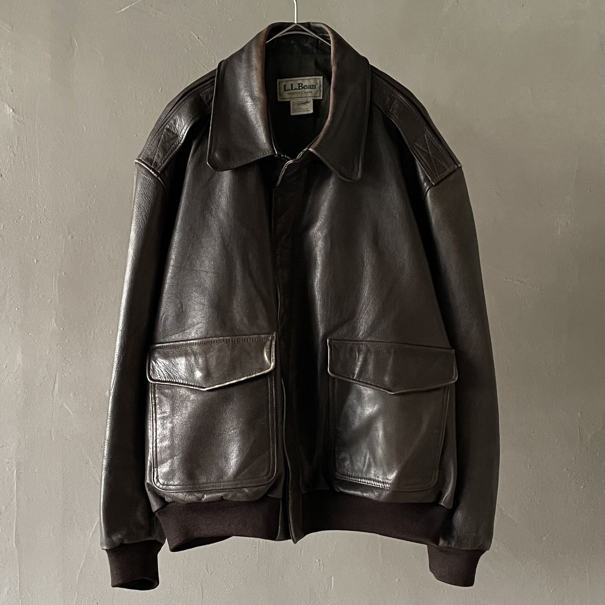 80s~ L.L.Bean A-2 type leather flight jacket