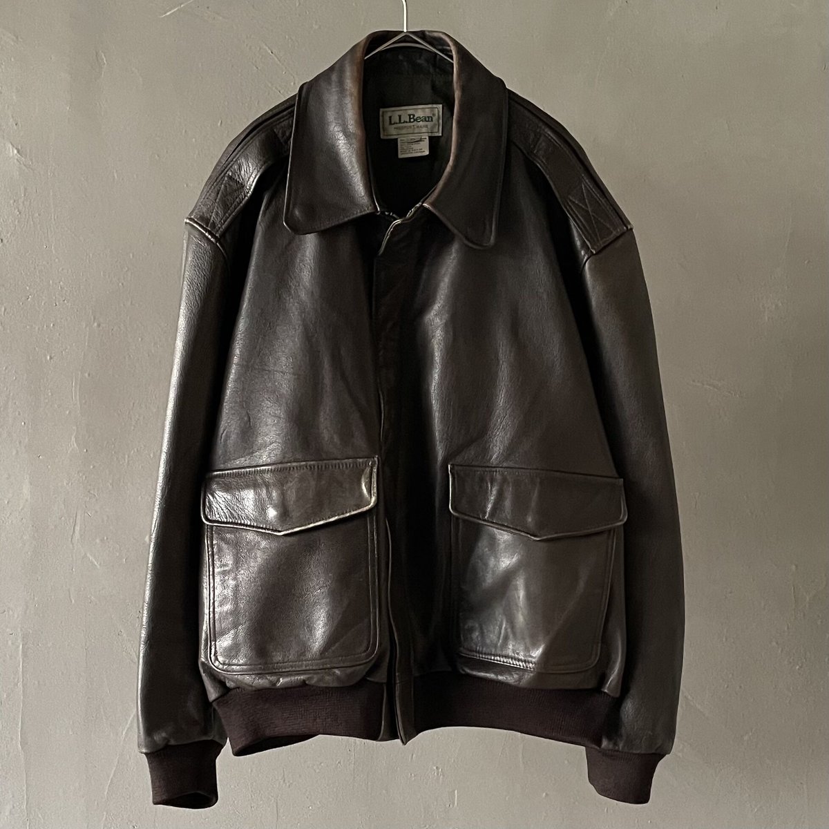 s~ L.L.Bean A type leather flight jacket