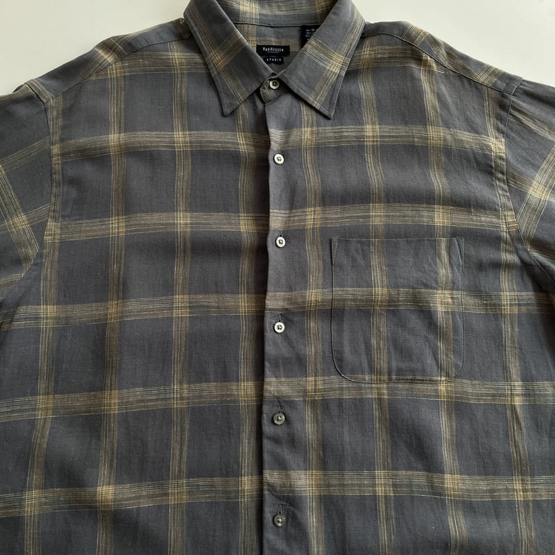 90s Vanheusen plaid pattern shirt | sui & shara