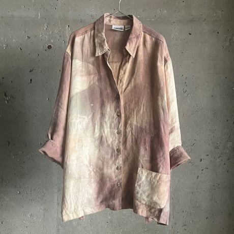 90’s Chico’s design tie dye linen shirt