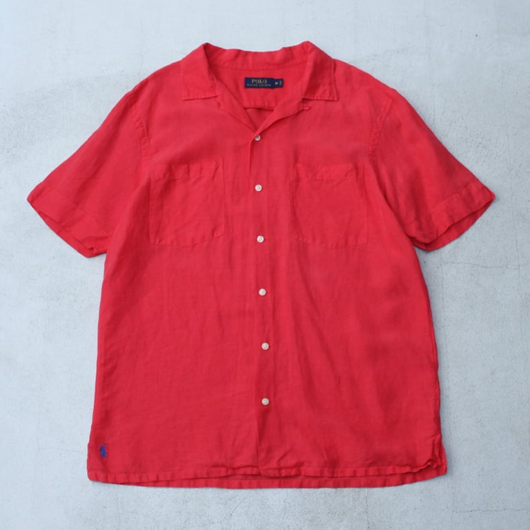 2000年代 ラルフローレン 開襟シャツ(00s Ralph lauren open collar S/S shirt|ラルフローレン)