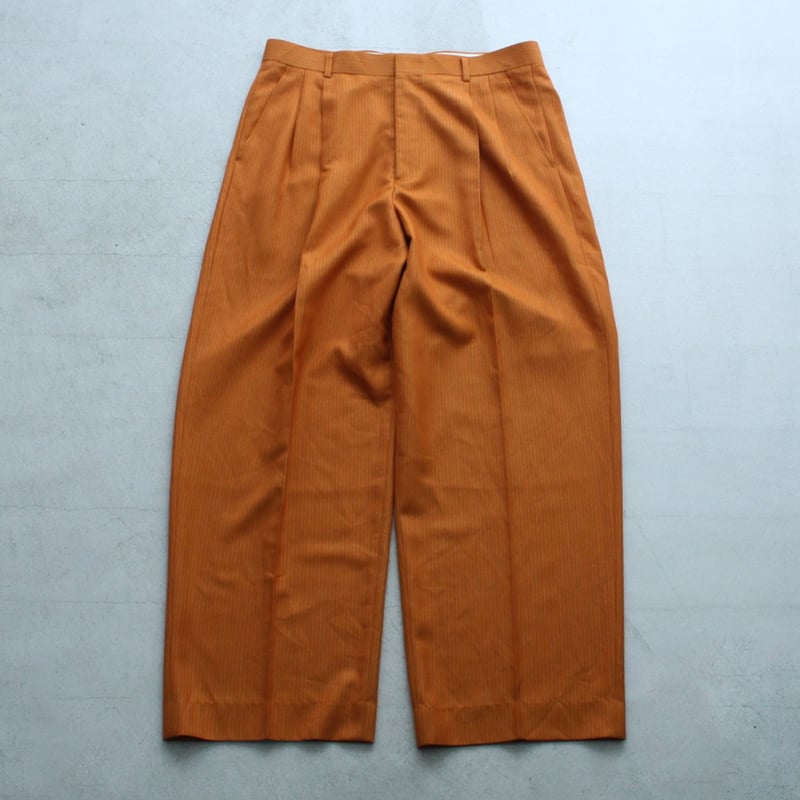 90s~ stripe pattern 2tuck slacks | sui & shara