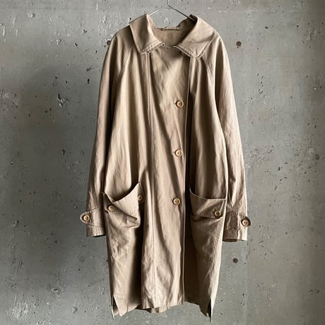 90’s stand collar linen coat
