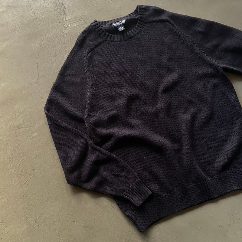 90s BLACK ランズエンド　ドリフターセーター　黒　LAND’S END 90s BLACK ランズエンド ドリフターセーター 黒 LAND'S END