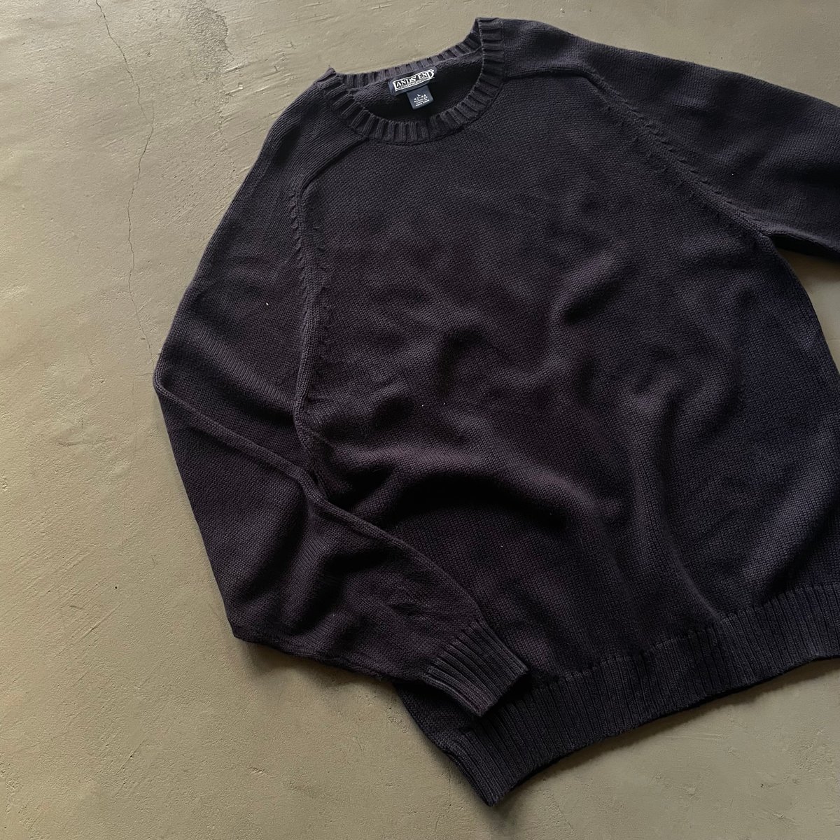 90s BLACK ランズエンド　ドリフターセーター　黒　LAND’S END 90s BLACK ランズエンド ドリフターセーター 黒 LAND'S END