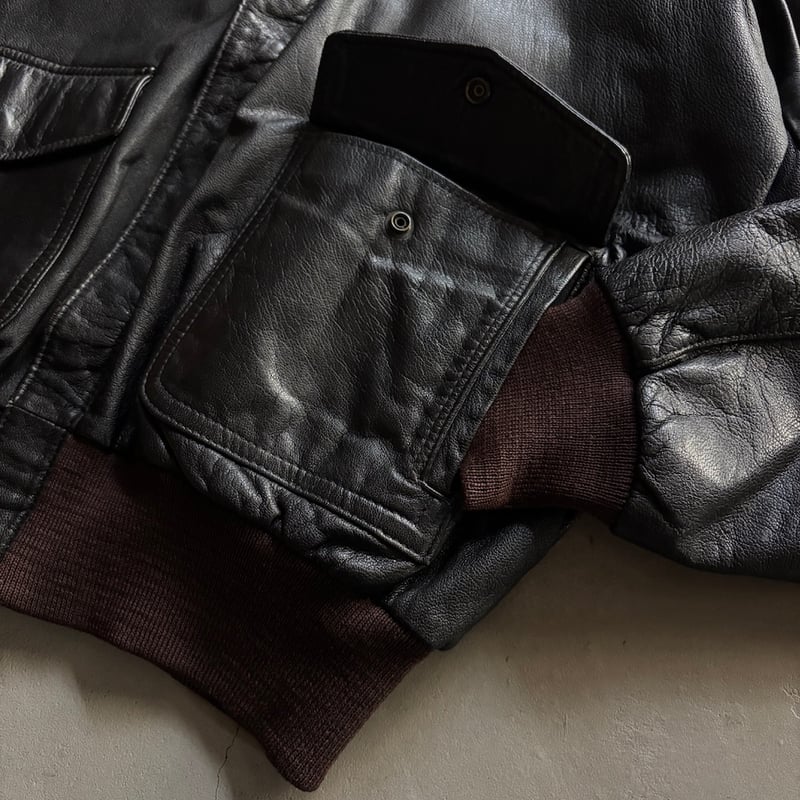 80s Eddie bauer A-2 type leather jacket “44 LO