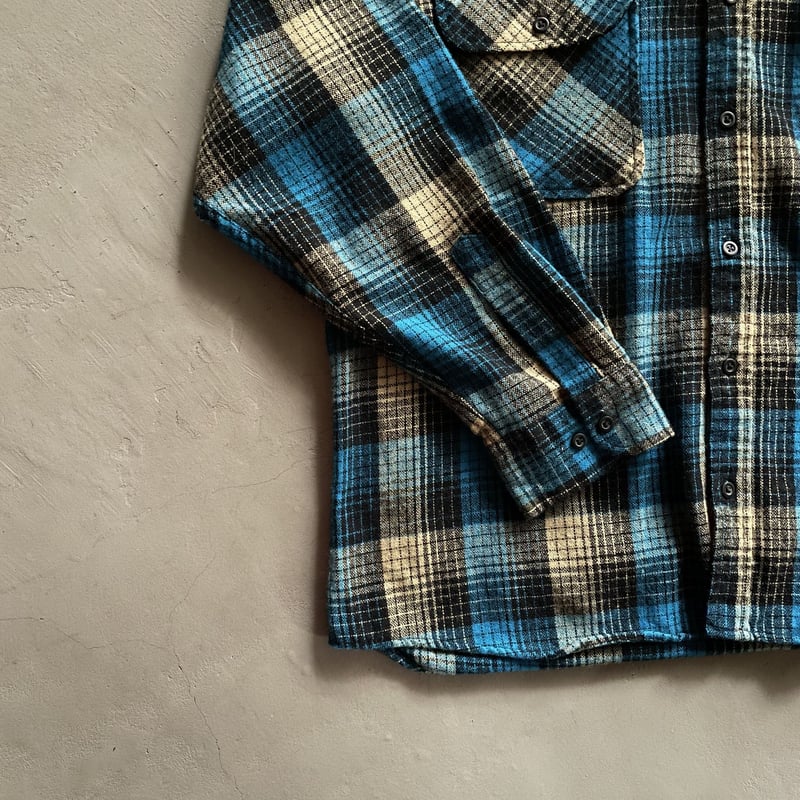 80s~ Sears ombre check acryl wool shirt | sui & 80s~ Sears ombre check acryl wool shirt | sui &