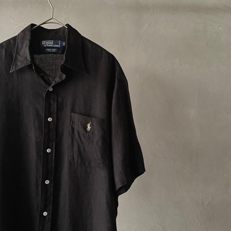 【名品図鑑】90s Polo Ralph Lauren black linen 名品図鑑】90s Polo Ralph Lauren black linen メンズ