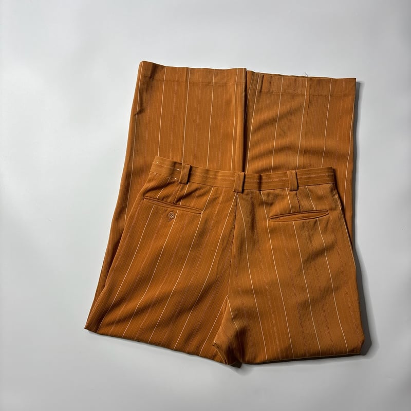 90's Falcon wide silhouette striped slacks | su