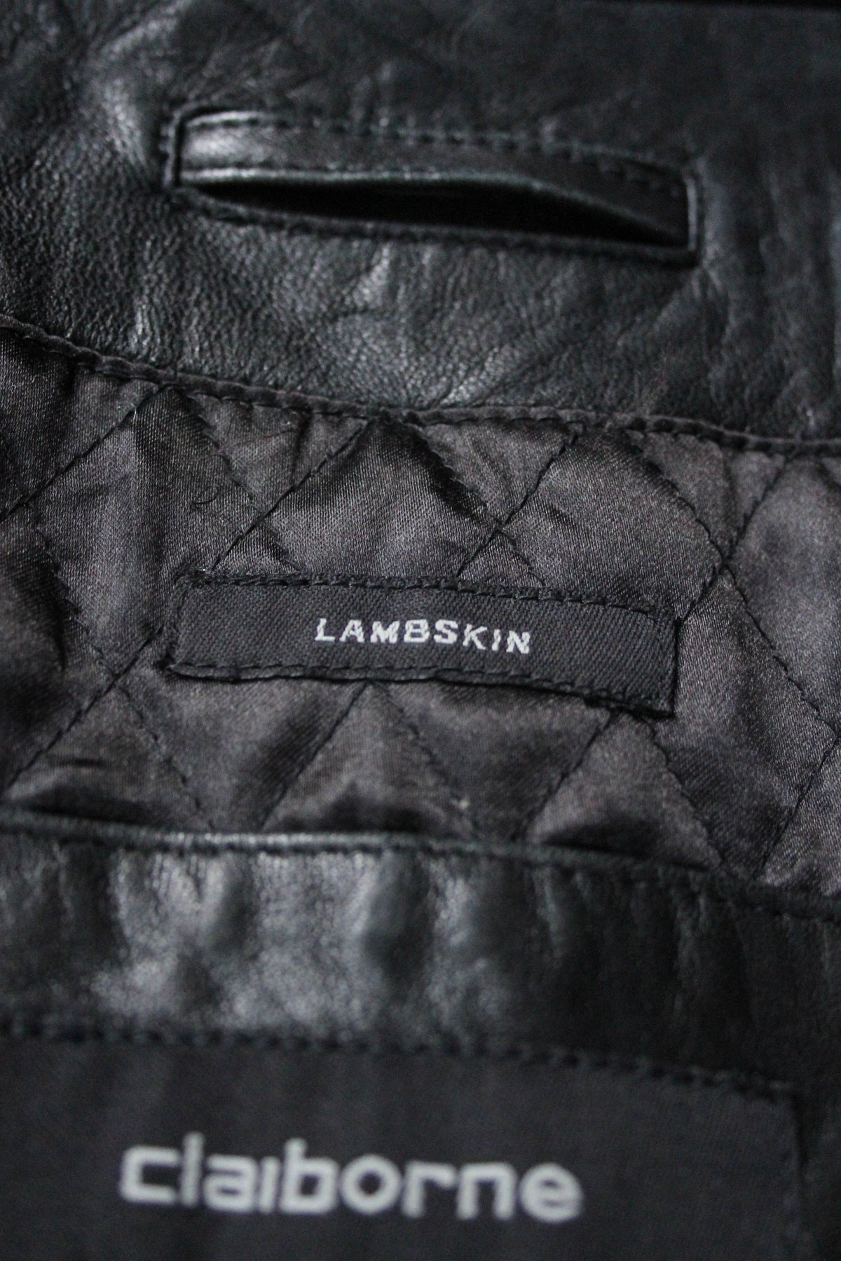 90s Claiborne lambskin leather zip-up jacket | 