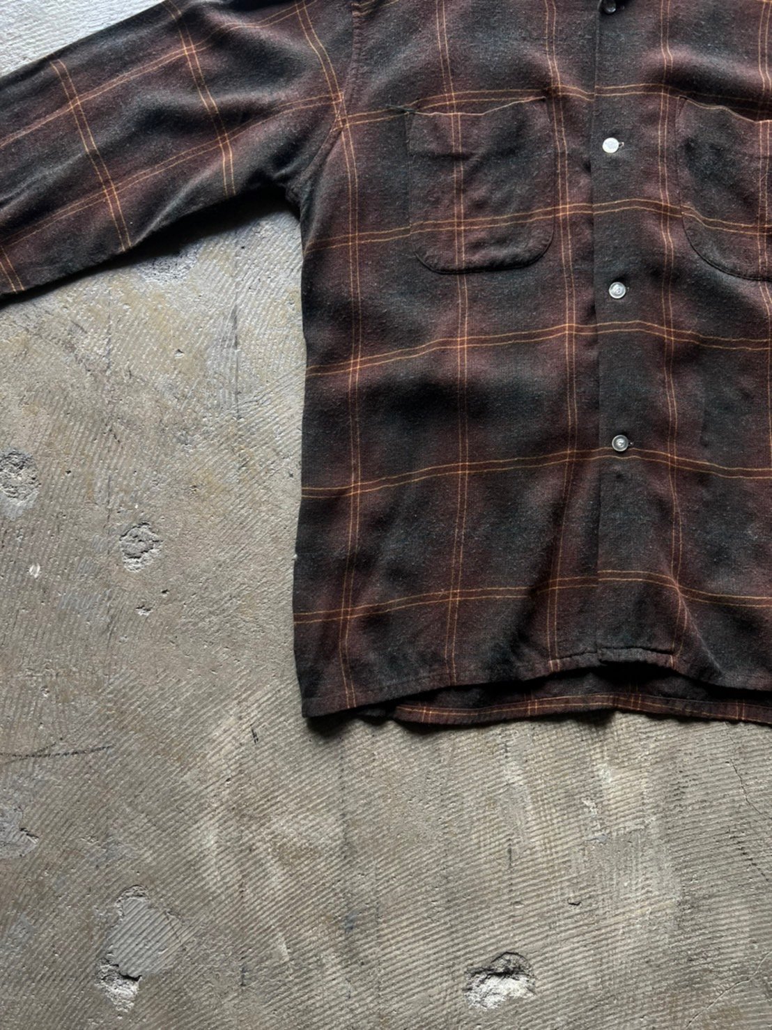 60s Van Heusen rayon ombre check shirt | sui &