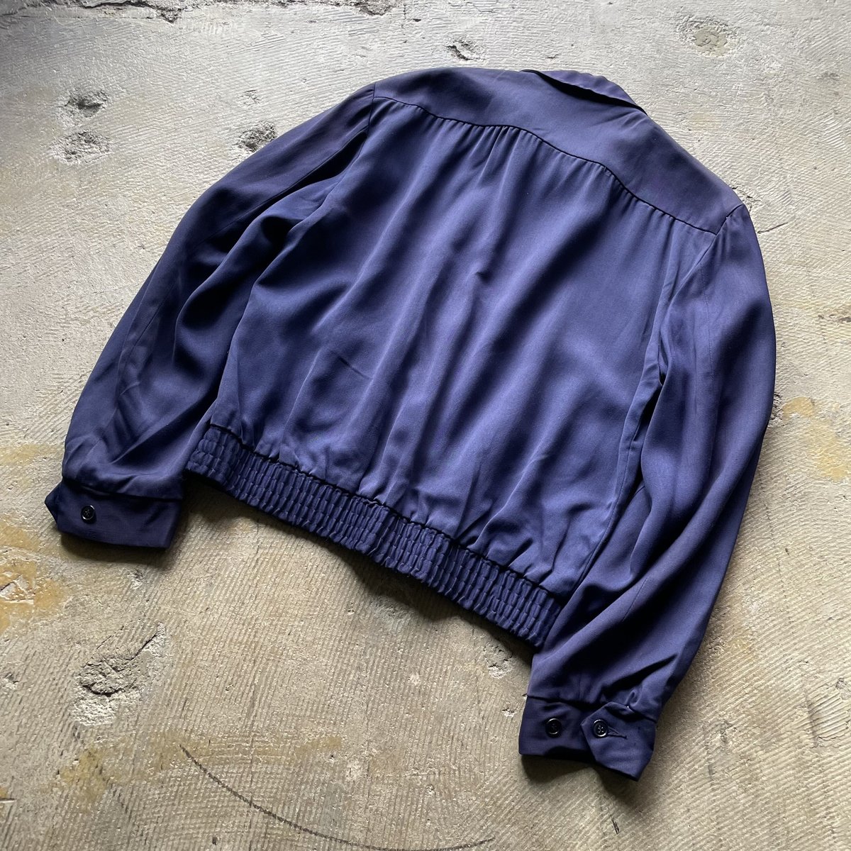 50's~ Campus rayon gabardine jacket | sui & shara 50's~ Campus rayon gabardine jacket | sui & shara