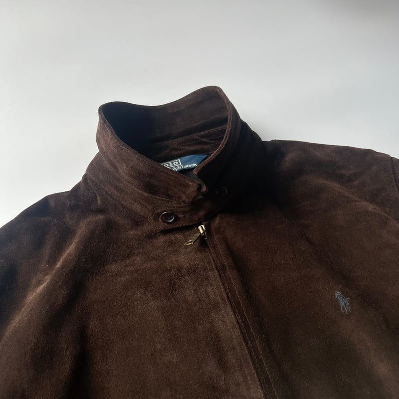 90s Ralph Lauren suede leather swing top | sui