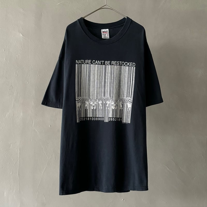 00s Human-i-tees print tee “Zebra×barcode” | su