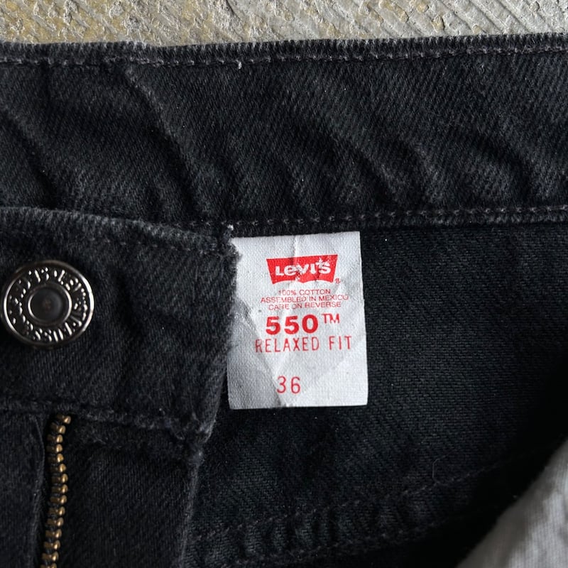 パンツ levi's 550 black denim shorts student 90's Levi's 550 denim shorts 