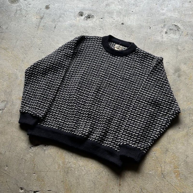 80's L.L.Bean birds eye knit sweater | sui & shara