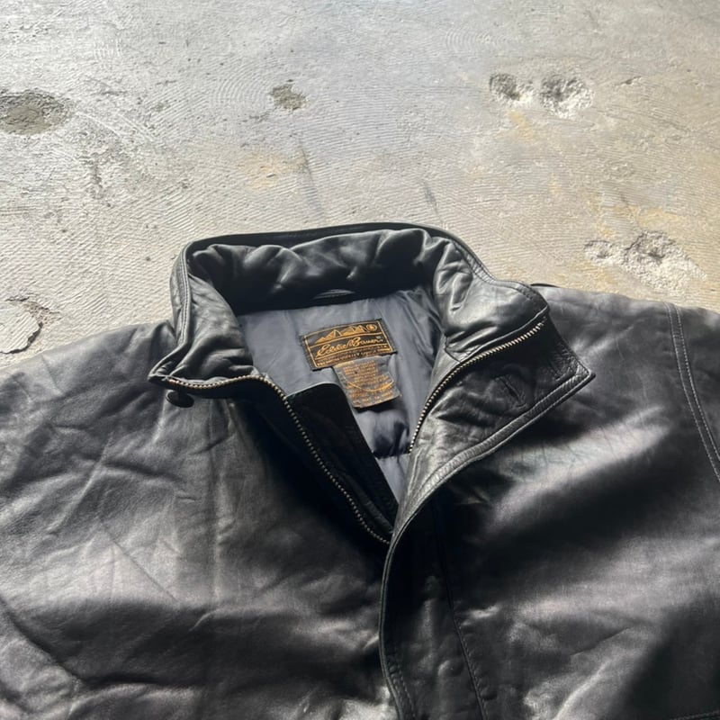80s Eddie Bauer leather down jacket | sui & shara 80s Eddie Bauer leather down jacket | sui & shara