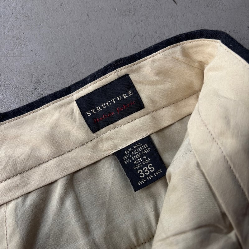 90s Structure 2tuck wool slacks | sui & shara