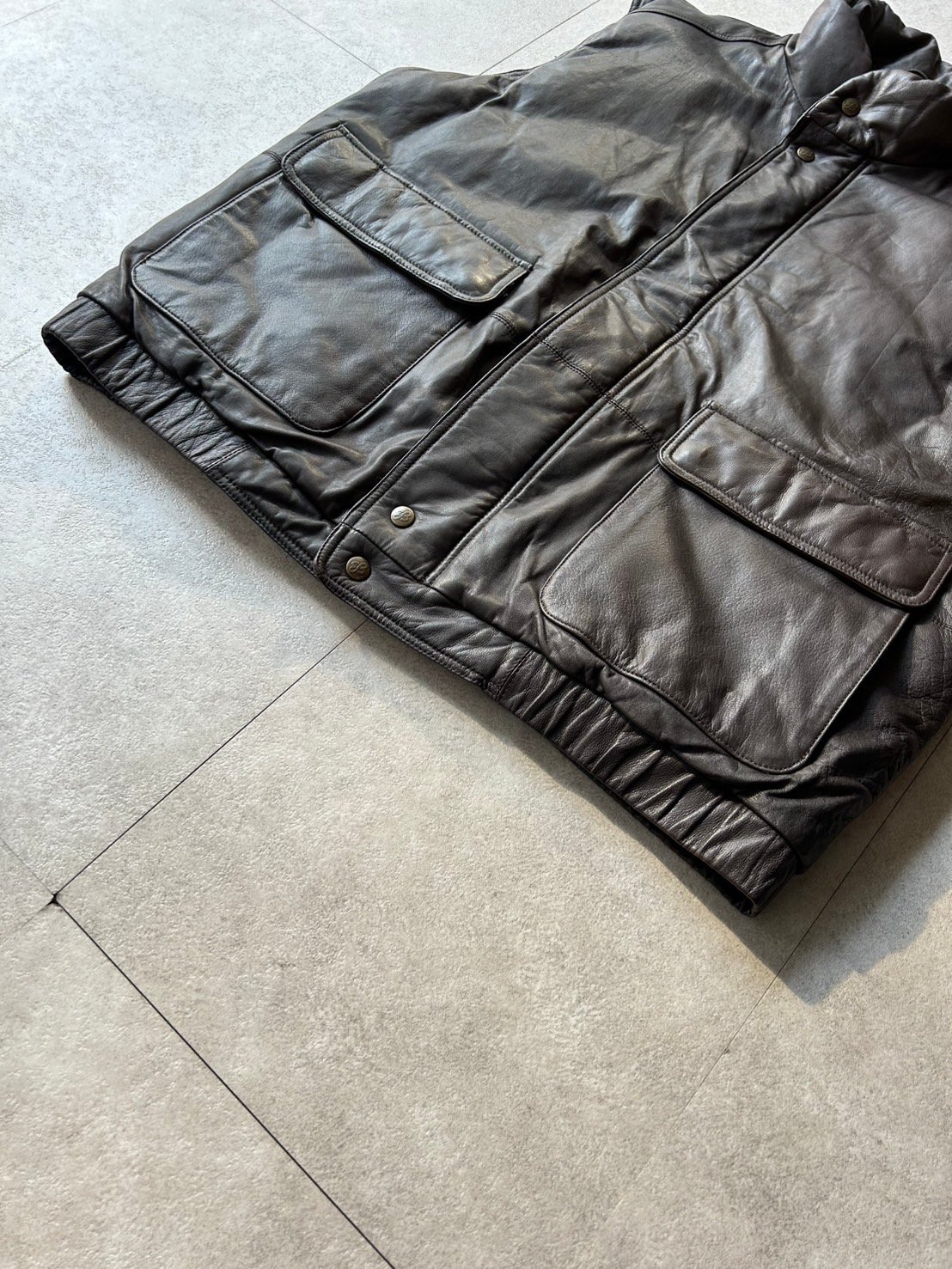 80s EDDIE BAUER エディーバウアー レザーダウンベスト 80s〜Eddie Bauer leather down vest | sui & shara