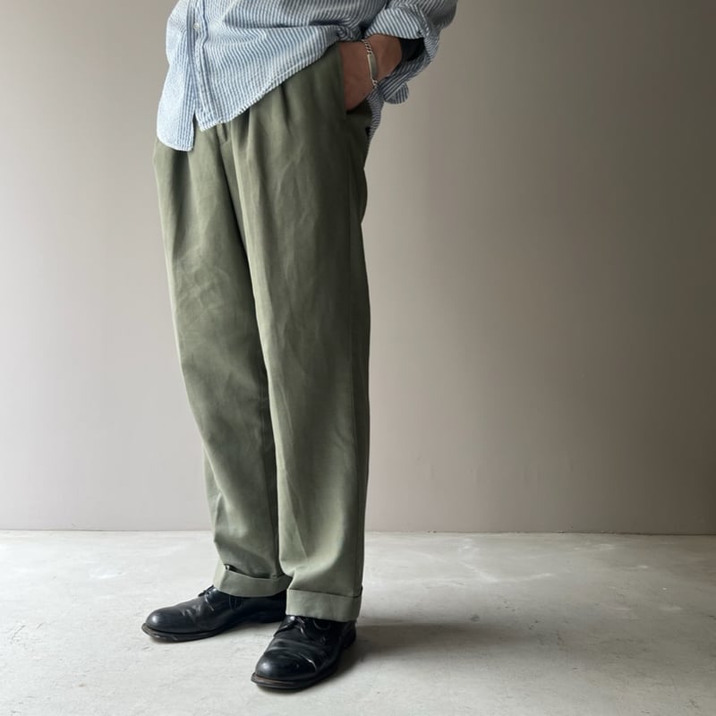 90s Dockers 2tuck linen cotton slacks | sui & s 90s Dockers 2tuck linen cotton slacks | sui & s