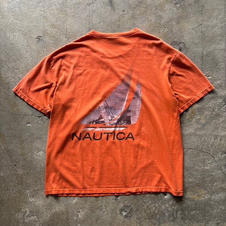 90年代 プリントTシャツ（90’s~ NAUTICA logo/graphic print T-shirt）