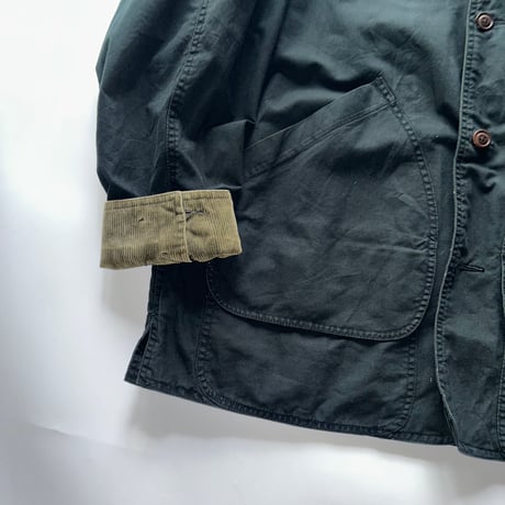 90's Banana Republic leather collar hunting jacket